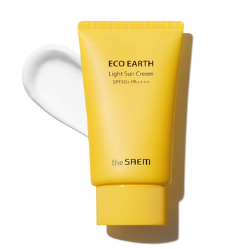Легкий солнцезащитный увлажняющий крем THE SAEM Eco Earth Power Light Sun Cream SPF50+ PA+++ M1089 фото