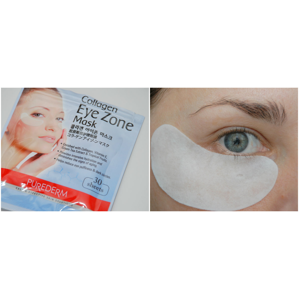 Тканинні патчі для області навколо очей з колагеном PUREDERM Collagen Eye Zone Mask M1916 фото
