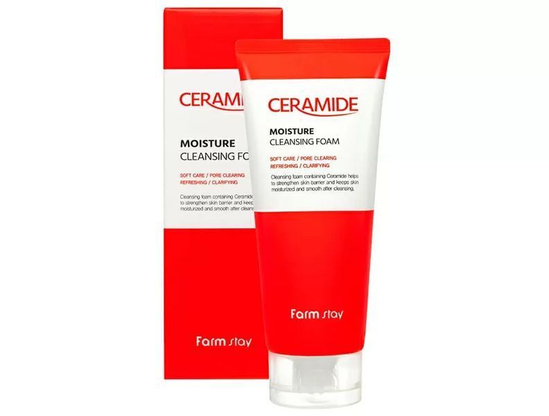 Зволожуюча пінка для обличчя FarmStay Ceramide Moisture Cleansing Foam M0807 фото