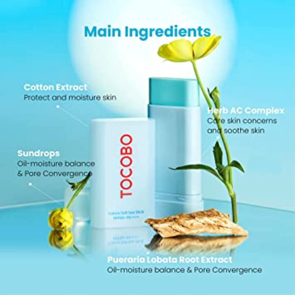 Сонцезахисний крем у стіку TOCOBO Cotton Soft Sun Stick SPF50+ PA++++ M1844 фото