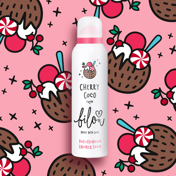 Пенка для для душа с ароматом "Свежие ягоды и кокосовый йогурт" BILOU Cherry Coco Shower Foam M1595 фото