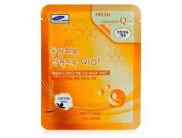 Тканинна маска для обличчя з коензимом Q10 3W Clinic Fresh Coenzyme Q10 Mask Sheet M1895 фото