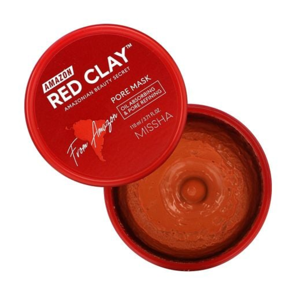 Глиняна маска для очищення пір та себорегулювання MISSHA Amazon Red Clay Pore Mask M0534 фото