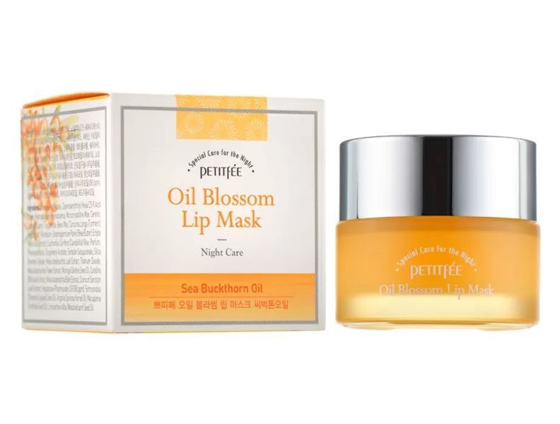 Ночная маска для губ с витамином E и облепиховым маслом Oil Blossom Lip Mask Sea Buckthorn Oil M1335 фото