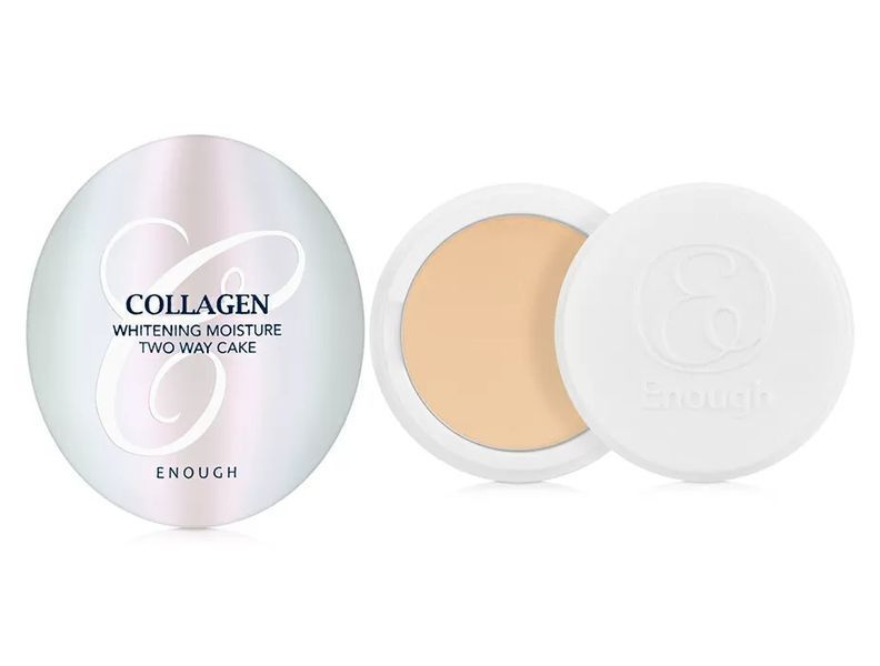 Освітлююча та зволожуюча колагенова пудра Enough Collagen 3 in 1 Whitening Moisture Two Way Cake SPF 28 PA++ №21 M1430 фото