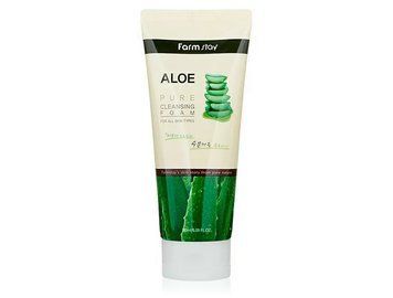 Очищающая пенка для лица с экстрактом алоэ FarmStay Aloe Pure Cleansing Foam M1448 фото