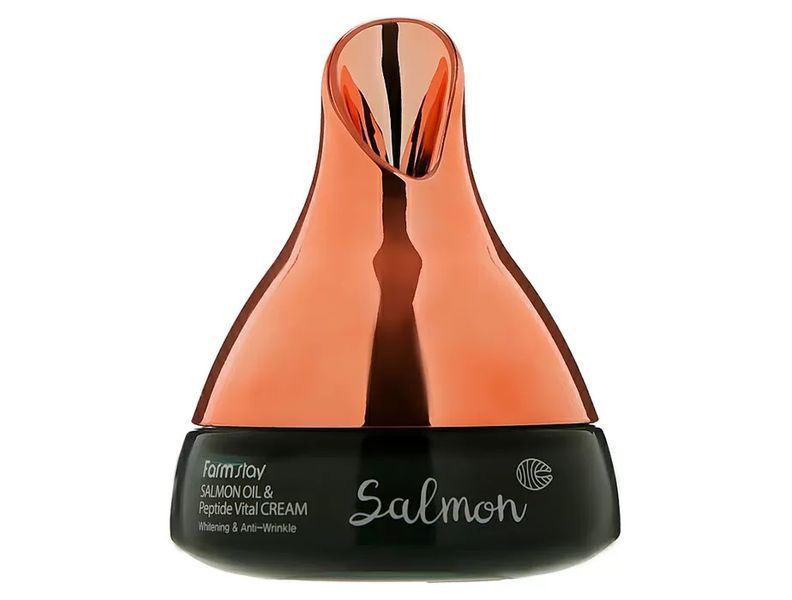 Антивозрастной крем для лица FarmStay Salmon Oil & Peptide Vital Cream M0124 фото
